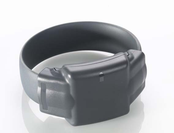 One-piece integrated GPS ankle monitor design showing modern streamlined form factor