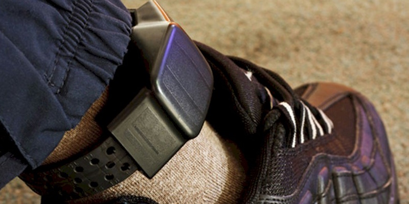 GPS electronic ankle monitor bracelet for domestic violence offender supervision and victim protection