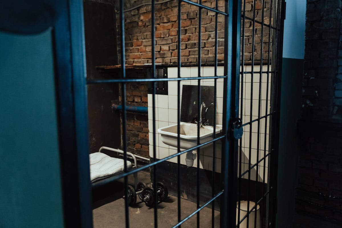 Pretrial detention jail cell - many defendants are held simply because they cannot afford bail