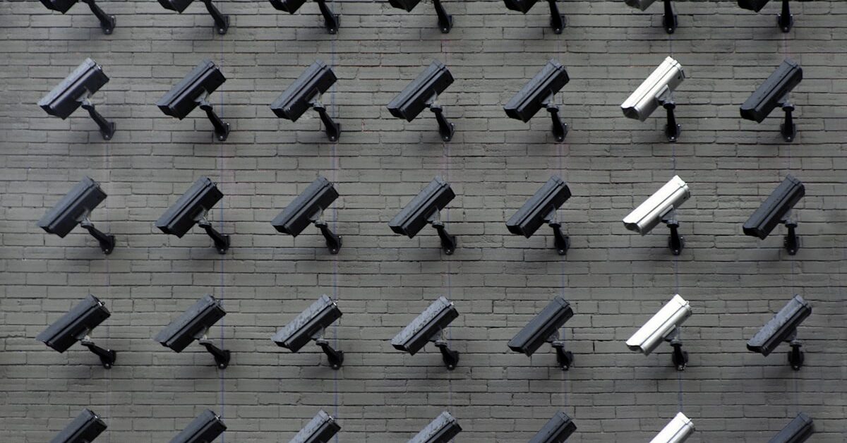 AI-powered surveillance monitoring control room in a correctional facility