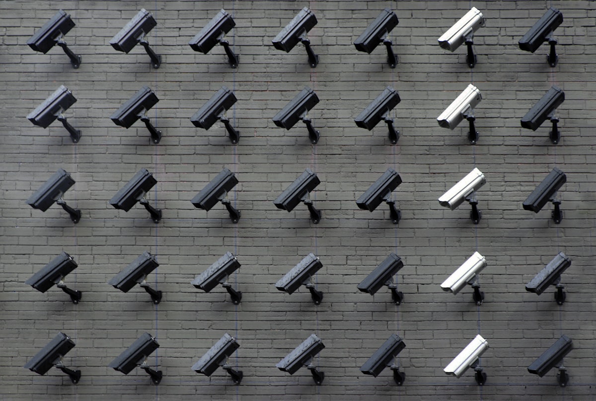 AI-powered surveillance monitoring control room in a correctional facility