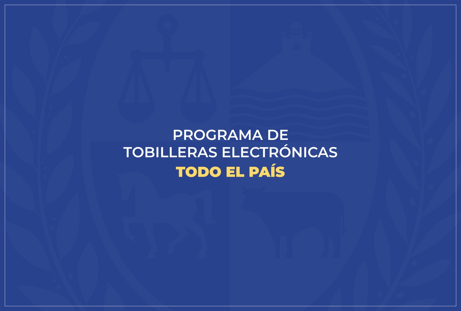 Uruguay Ministry of Interior Programa de Tobilleras Electrónicas official presentation page